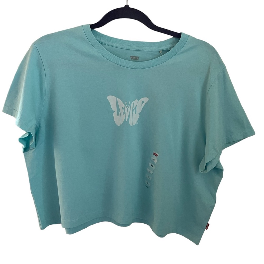 Levi’s Cropped Tee w/ Butterfly - XL NWT